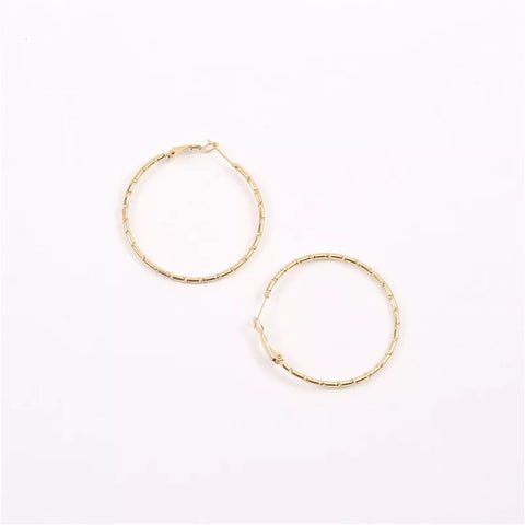 45 mm Golden Elaina Stainless Steel Hoop Earrings