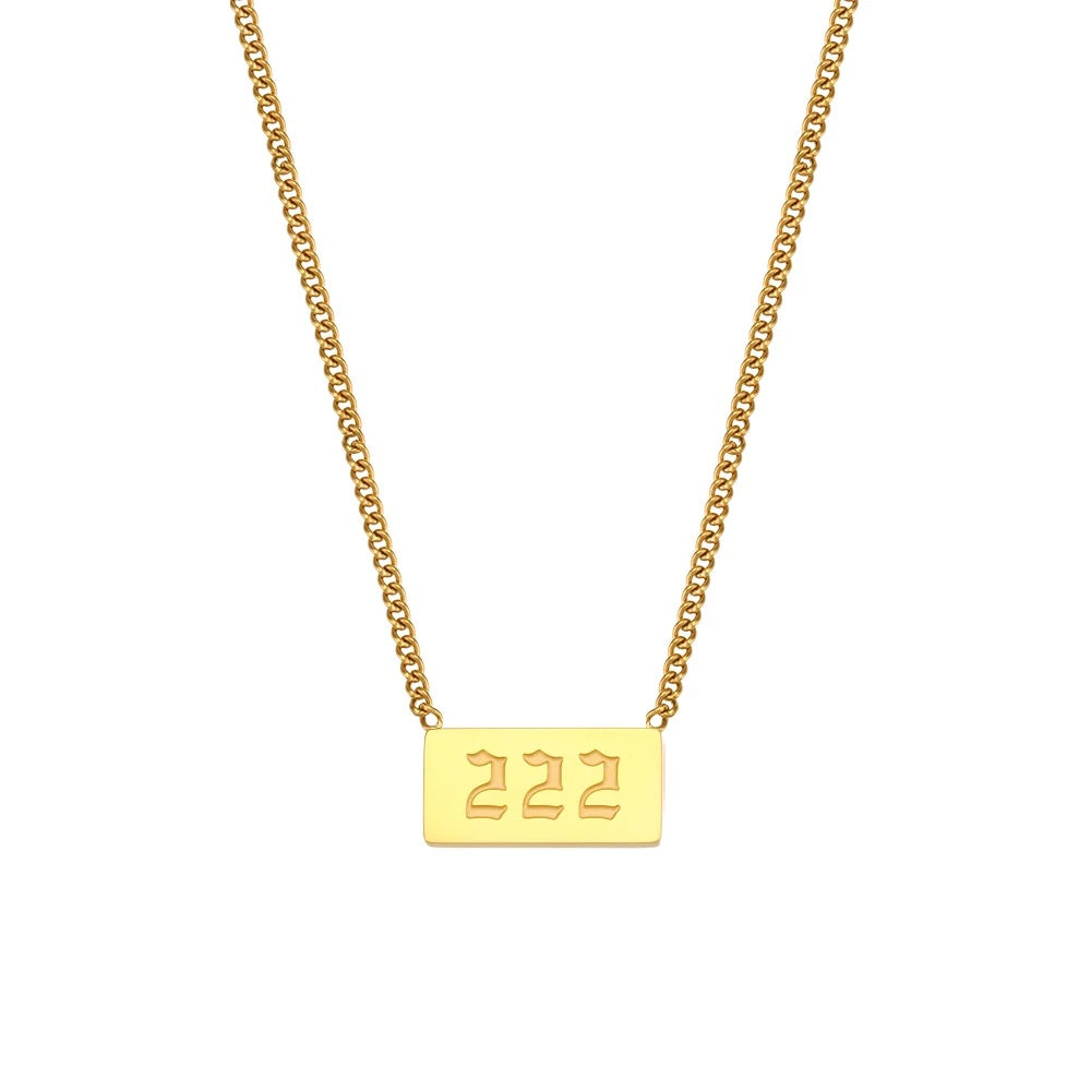 Angel Number Bar Necklace
