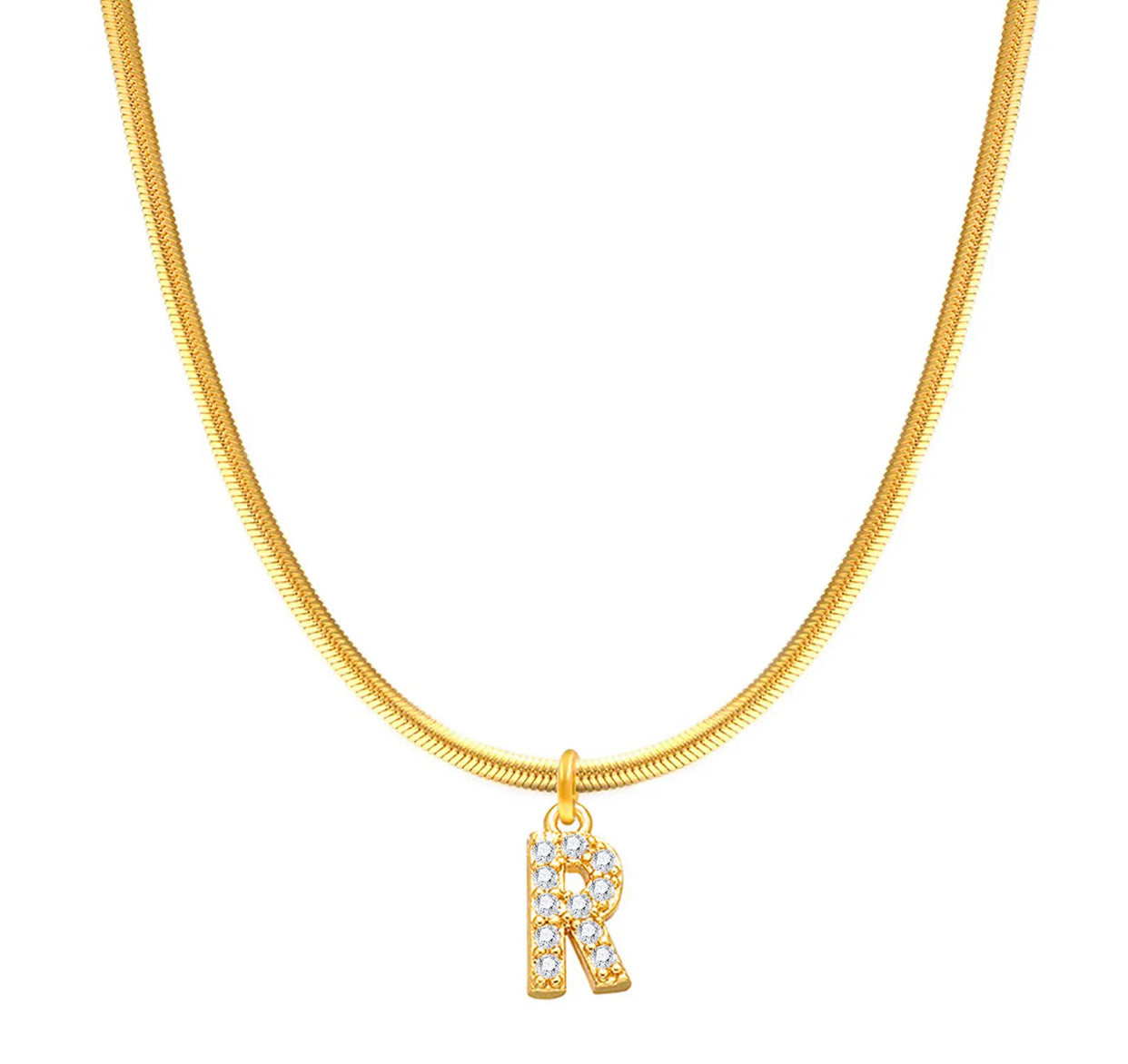 Herringbone Initial Necklace