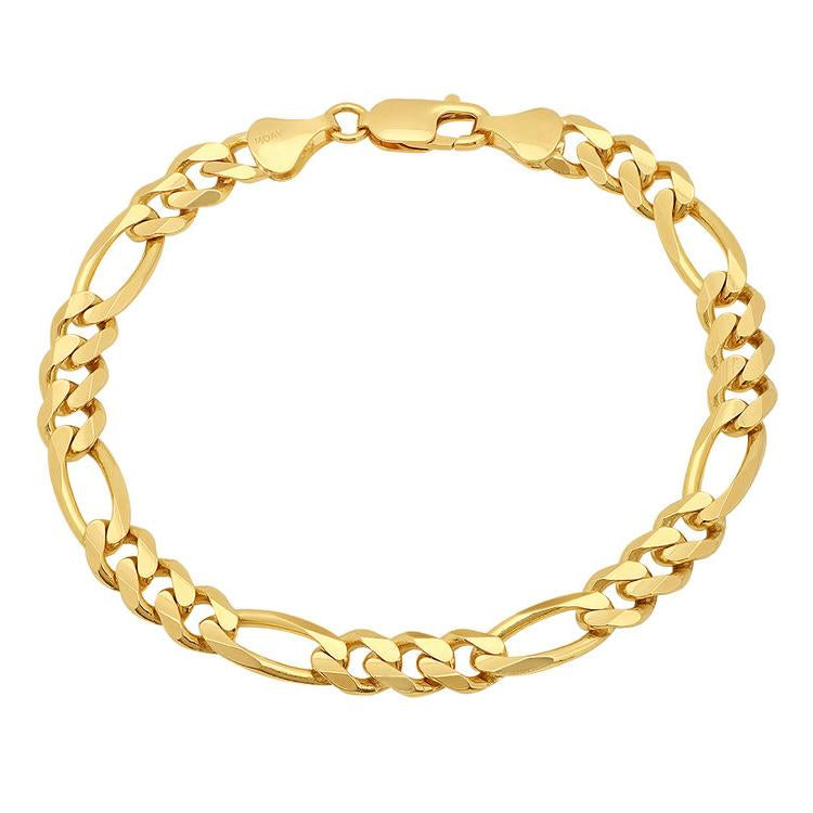 Sterling Silver 925 Figaro Bracelet