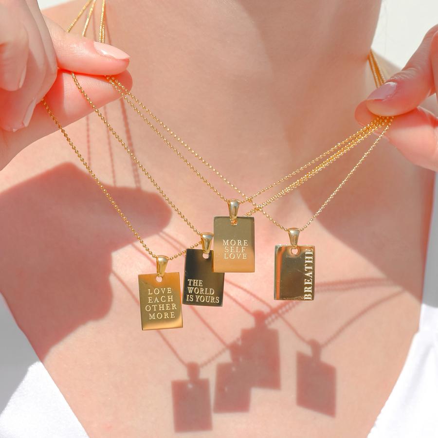 Golden Affirmations Chain Necklace